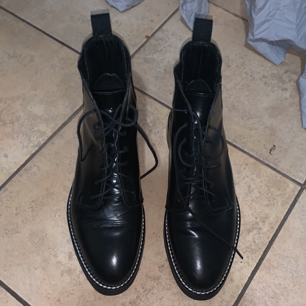Black Urban Outfitters lace up boots in great condition